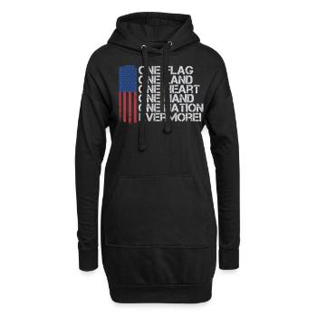 US -patriotische Zitate, Patriot, Patrioten - Hoodie-Kleid - Schwarz - Vorne