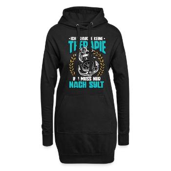 Sylt - Hoodie-Kleid - Schwarz - Vorne