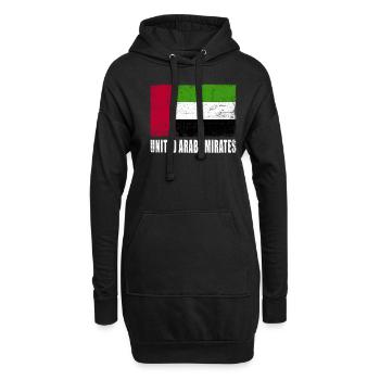 Drapeau des Émirats arabes unis - Sweat-shirt à capuche long Femme - noir - Devant