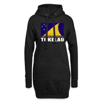 Tokelau Flagge Grunge Tokelau Fahne - Hoodie-Kleid - Schwarz - Vorne