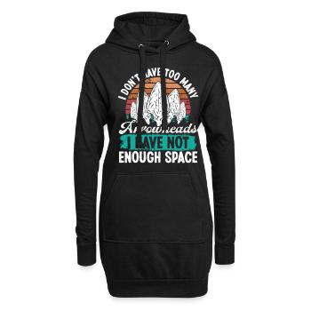 Arrowhead Hunting Pas assez de collecteur d’espace - Sweat-shirt à capuche long Femme - noir - Devant