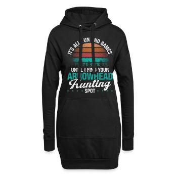 Arrowhead Hunting Spot Vintage Collector Humour - Sweat-shirt à capuche long Femme - noir - Devant