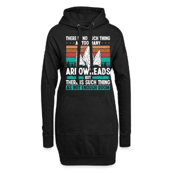 Arrowhead Hunting Vintage Flintknapper Artifact - Hoodie-Kleid - Schwarz - Vorne