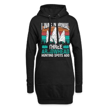Collectionneur J’étais normal trois Arrowhead Hunting - Sweat-shirt à capuche long Femme - noir - Devant