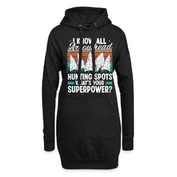 Arrowhead Hunting Qu’est-ce que votre collectionneur de superpouvoirs - Sweat-shirt à capuche long Femme - noir - Devant
