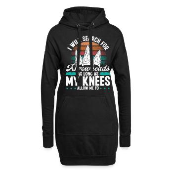 Collector Blessure au genou Douleur au genou Arrowhead Chasse - Sweat-shirt à capuche long Femme - noir - Devant