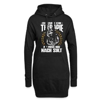 Sylt - Hoodie-Kleid - Schwarz - Vorne