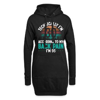 Drôle de douleur de 30 ans 30 anniversaire blessure au dos - Sweat-shirt à capuche long Femme - noir - Devant
