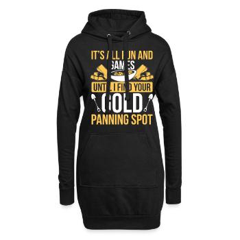 Gold Mining Spot Prospector Miner Digger Gold - Hoodie-Kleid - Schwarz - Vorne