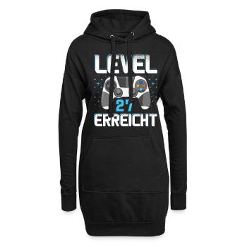 Level 27 Erreicht Gamer - Hoodie-Kleid - Schwarz - Vorne