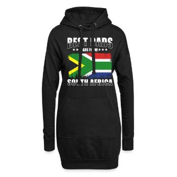 Père sud-africain - Sweat-shirt à capuche long Femme - noir - Devant