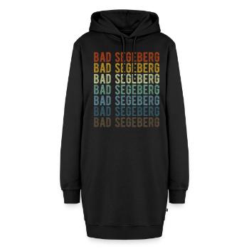 Bad Segeberg Stadt Retro Vintage - Hoodie-Kleid - Schwarz - Vorne - AI Model Female 172 light (172cm)