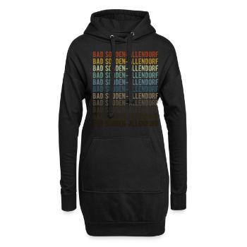 Bad Sooden-Allendorf Ville Rétro Vintage - Sweat-shirt à capuche long Femme - noir - Devant