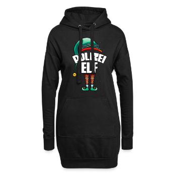 Polizist Polizei - Hoodie-Kleid - Schwarz - Vorne