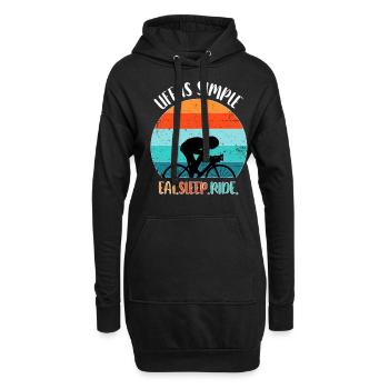 Fahrradsport Rennrad Fahrrad Gravel Zeitfahrrad - Hoodie-Kleid - Schwarz - Vorne