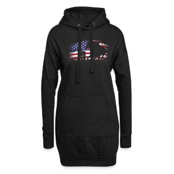 Fun Horse Racing Horse Racing Idée cadeau - Sweat-shirt à capuche long Femme - noir - Devant