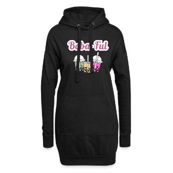 Boba-Ful Shirt Boba Bubble Tea Geschenk - Hoodie-Kleid - Schwarz - Vorne