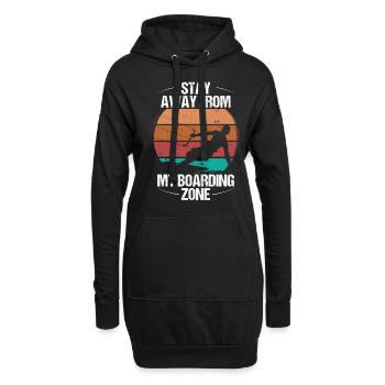 Kitesurfer Restez loin de ma zone d’embarquement - Sweat-shirt à capuche long Femme - noir - Devant