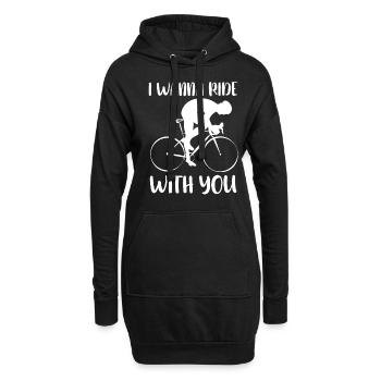 Fahrradsport Rennrad Fahrrad Gravel Zeitfahrrad - Hoodie-Kleid - Schwarz - Vorne