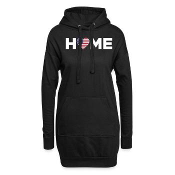 USA Heimat USA Flagge - Hoodie-Kleid - Schwarz - Vorne