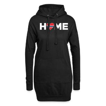 Norwegen Heimat Norwegen Flagge Norwegen Liebe - Hoodie-Kleid - Schwarz - Vorne