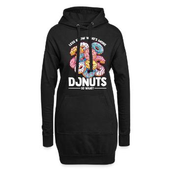 Amateur de beignets - Sweat-shirt à capuche long Femme - noir - Devant