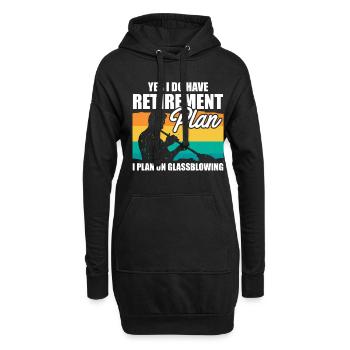 Glass Blower Retirement - Glassblowing - Hoodie-Kleid - Schwarz - Vorne