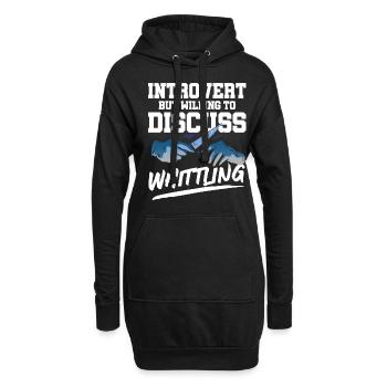 Whittler | Woddcarving - Hoodie-Kleid - Schwarz - Vorne