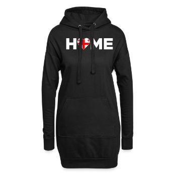Géorgie Accueil Géorgie Drapeau Géorgie Amour - Sweat-shirt à capuche long Femme - noir - Devant