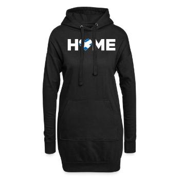 Ecosse Accueil Ecosse Drapeau - Sweat-shirt à capuche long Femme - noir - Devant