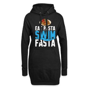 Eat Pasta Swim Fasta 10 - Hoodie-Kleid - Schwarz - Vorne