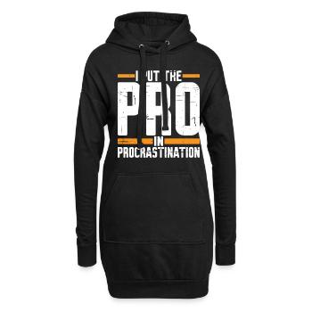I Put The Pro In Procrastination 5 - Hoodie-Kleid - Schwarz - Vorne