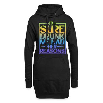 Je suis sûr que Drunk Me Had Her Reasons 5 - Sweat-shirt à capuche long Femme - noir - Devant