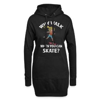 Skate or die Skater Skateboarder Skatepark Skaten - Hoodie-Kleid - Schwarz - Vorne