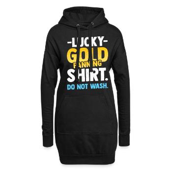 Gold Panning | Miner - Hoodie-Kleid - Schwarz - Vorne