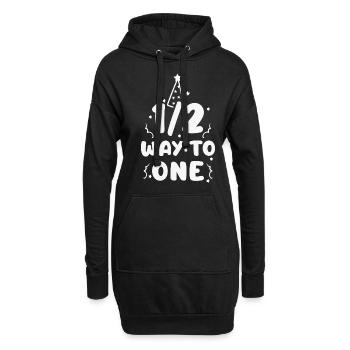 Demi-an anniversaire 1/2 - Sweat-shirt à capuche long Femme - noir - Devant