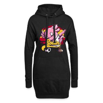 Espagne Football - Sweat-shirt à capuche long Femme - noir - Devant