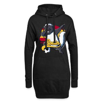 Espagne Football - Sweat-shirt à capuche long Femme - noir - Devant