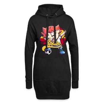 Espagne Football - Sweat-shirt à capuche long Femme - noir - Devant