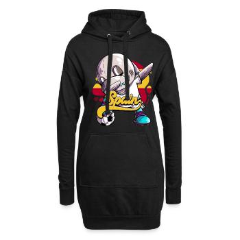 Espagne Football - Sweat-shirt à capuche long Femme - noir - Devant
