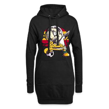 Espagne Football - Sweat-shirt à capuche long Femme - noir - Devant
