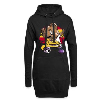 Espagne Football - Sweat-shirt à capuche long Femme - noir - Devant