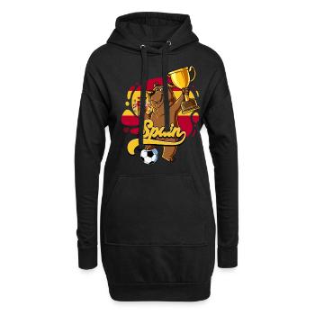 Spanien Fußball - Hoodie-Kleid - Schwarz - Vorne
