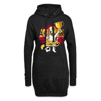 Espagne Football - Sweat-shirt à capuche long Femme - noir - Devant