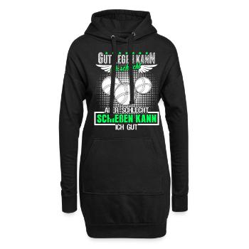 Boule Boccia Boulekugeln Spruch Petanque - Hoodie-Kleid - Schwarz - Vorne