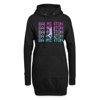 badminton - Hoodie-Kleid - Schwarz - Vorne