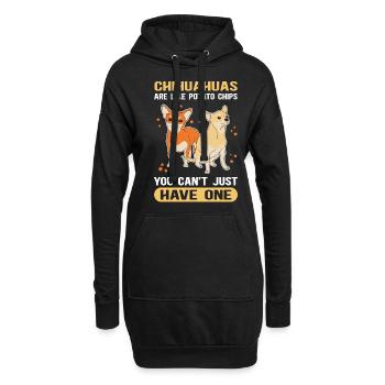 Chihuahua Hunde Hundebesitzer Chihuahuas Geschenk - Hoodie-Kleid - Schwarz - Vorne