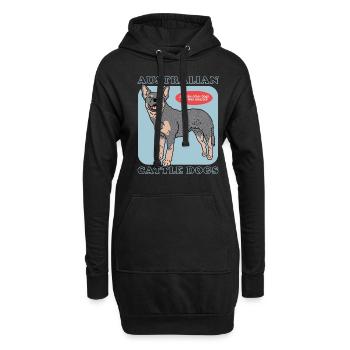 | australienne des chiens de bétail Cadeau de propriétaire de chien - Sweat-shirt à capuche long Femme - noir - Devant