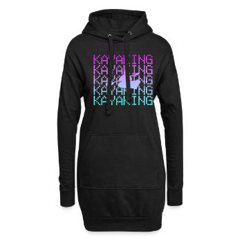 Kayak fahren - Hoodie-Kleid - Schwarz - Vorne