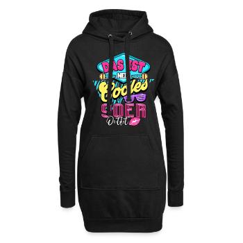 années quatre-vingt-dix - Sweat-shirt à capuche long Femme - noir - Devant